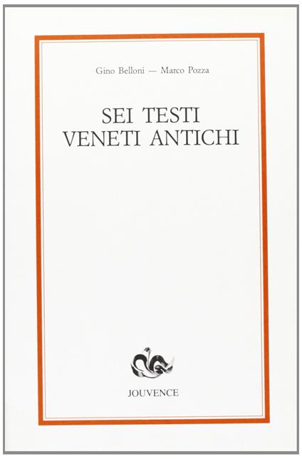 Sei testi veneti antichi - copertina