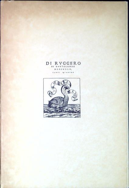 Di Ruggero di Bartolomeo Horiuolo, canti quattro - copertina