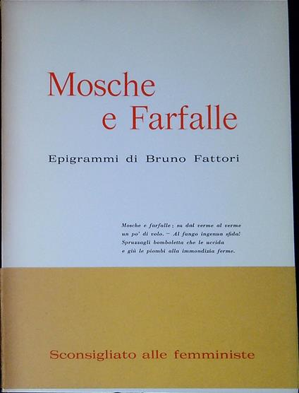 Mosche e farfalle : epigrammi - Bruno Fattori - copertina