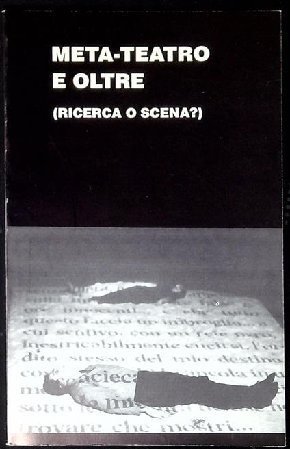 Meta-teatro e oltre (ricerca o scena?) - copertina