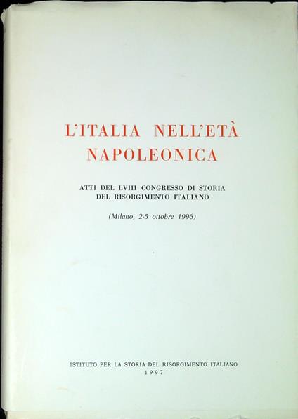 L' Italia nell'età napoleonica - copertina