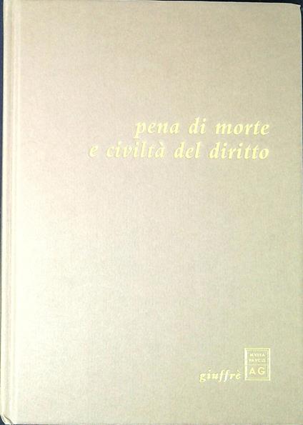 Pena di morte e civiltà del diritto - copertina