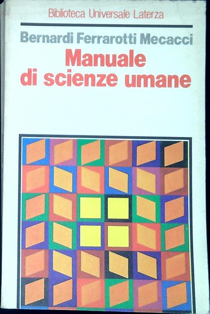 Manuale di scienze umane - copertina