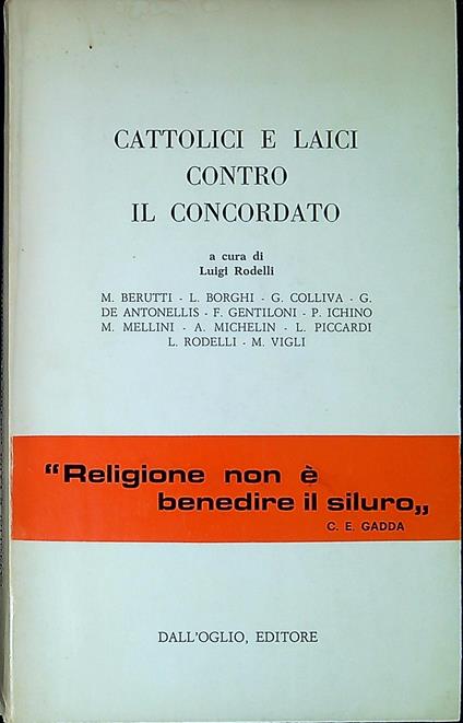 Cattolici e laici contro il Concordato - copertina