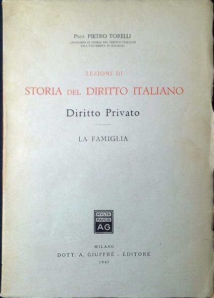 La famiglia - Pietro Torelli - copertina