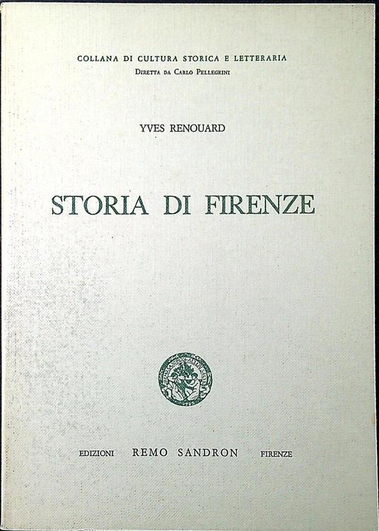 Storia di Firenze - Yves Renouard - copertina