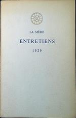 La mère. Entretiens 1929