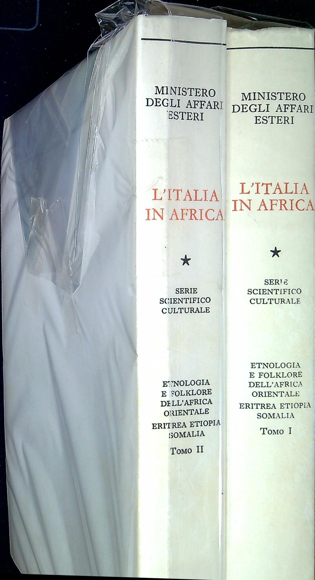 Studi italiani di etnologia e folklore dell'Africa orientale: Eritrea, Etiopia, Somalia. Due volumi