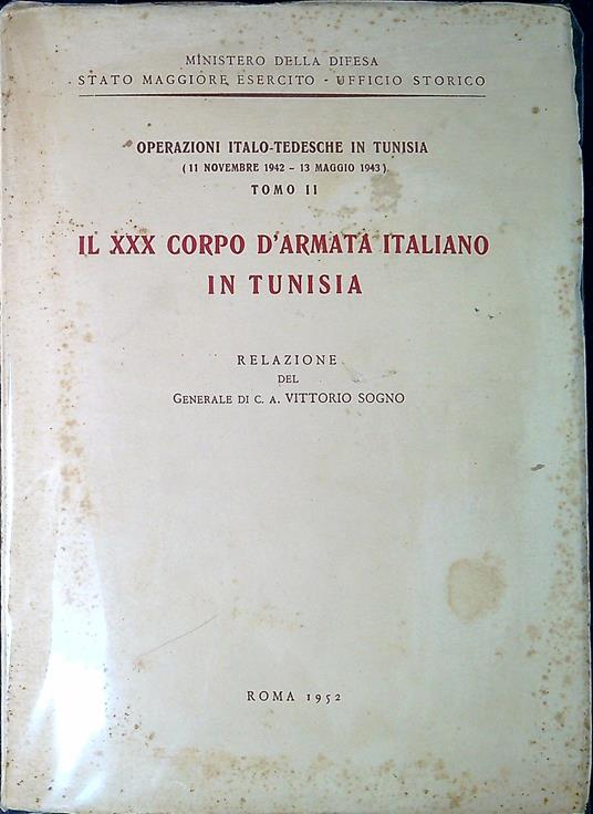 Il XXX corpo d'armata italiano in Tunisia - copertina