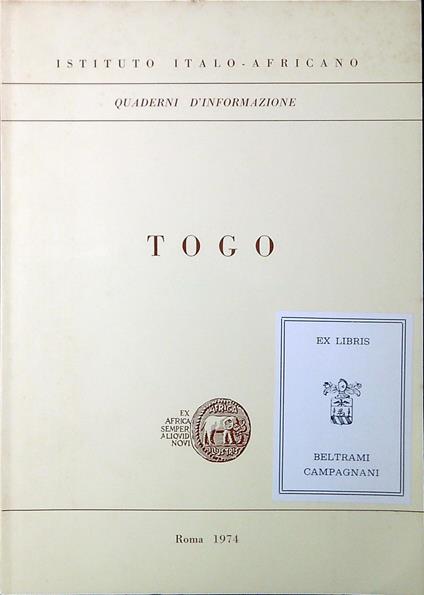 Quaderni d'informazione. Togo - copertina