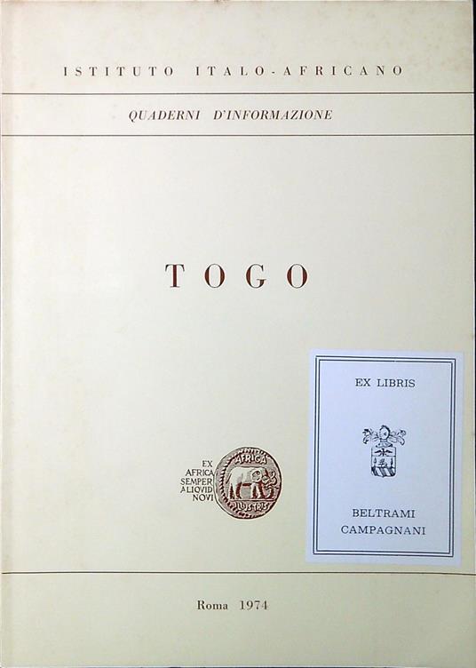 Quaderni d'informazione. Togo - copertina