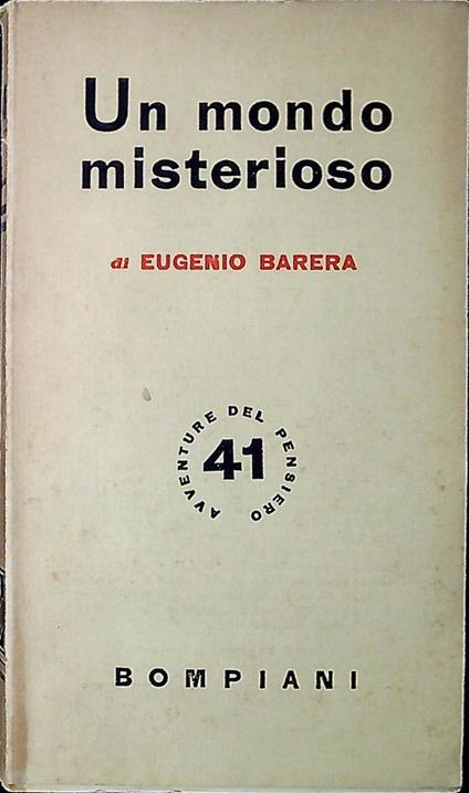 Un mondo misterioso - Eugenio Barera - copertina