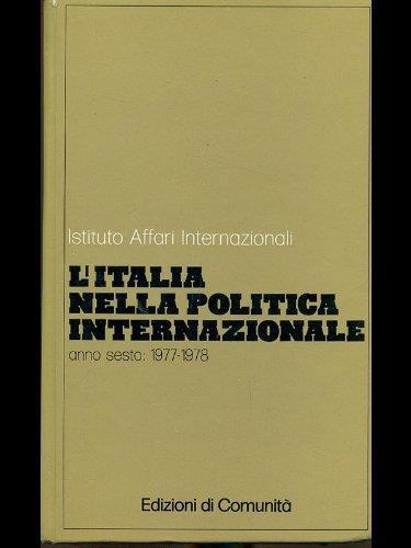 L' Italia nella politica internazionale 1977-1978 - copertina
