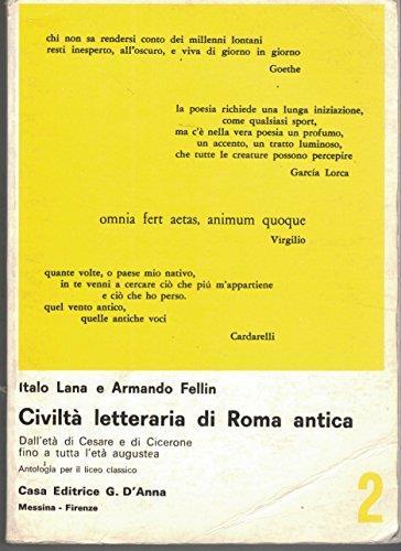 Civiltà letteraria di Roma antica vol. 2 - copertina