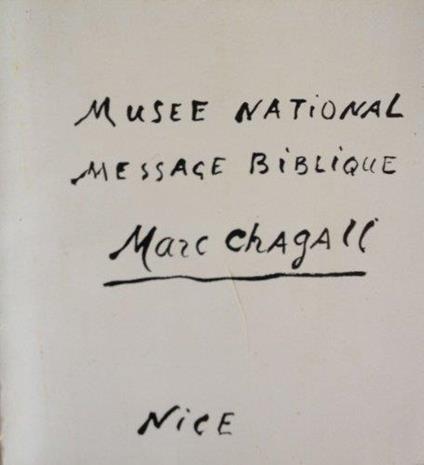 National Museum Message Biblique Marc Chagall (Musee National Message Biblique Marc Chagall) by Marc Chagall (1976) Paperback - Marc Chagall - copertina