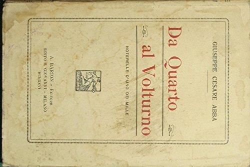 Da Quarto al Volturno, noterelle d'uno dei Mille - Giuseppe Cesare Abba - copertina