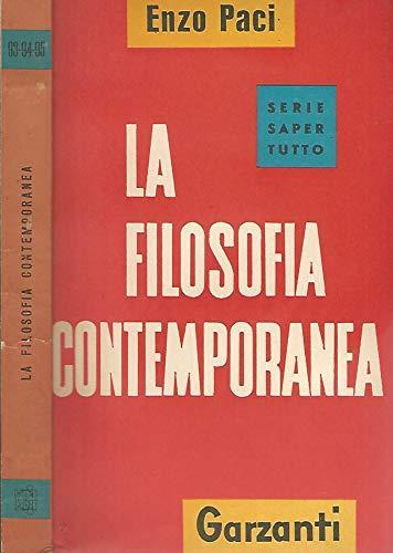 La filosofia contemporanea - Enzo Paci - copertina