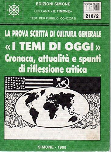 La prova scritta di cultura generale. I temi di oggi - copertina