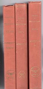 Enrico VI - volume I° , II° , III° - tragedia in cinque atti Teatro di Shakespeare