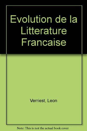 Evolution de la Litterature Francaise - copertina
