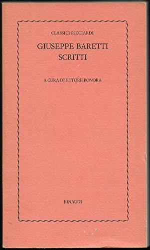 Scritti A cura di Ettore Bonora (stampa 1976) - Giuseppe Baretti - copertina