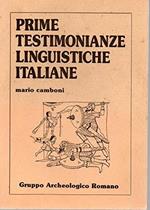 Prime testimonianze linguistiche italiane