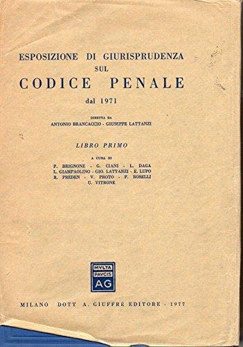 Esposizione di giurisprudenza sul codice penale dal 1971 - copertina