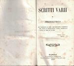 Scritti varii dei risorgenti di Osimo, dell'accademia valdarnese del Poggio in Montevarchi, e della società economica di Terra di lavoro