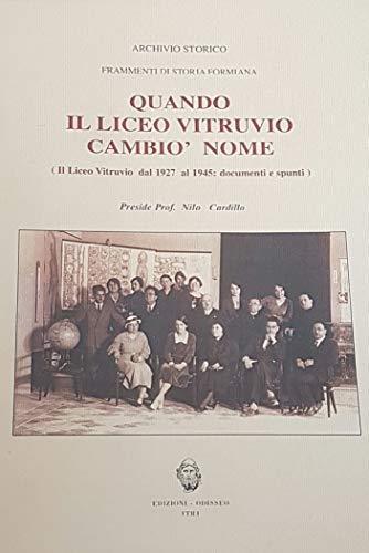 Quando il Liceo Vitruvio cambiò nome - copertina