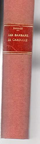 Saggio d'interpretazione delle Odi Barbare di Giosuè Carducci IV volume - copertina