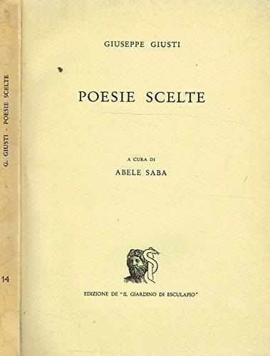 Poesie Scelte - Giuseppe Giusti - copertina