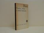 Poetica, critica e storia letteraria