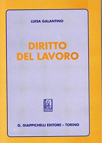 diritto del lavoro - Luisa Galantino - copertina