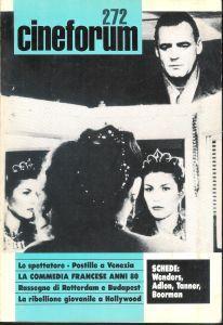 Cineforum 272 Anno XXVIII n. 3 Marzo 1988 ( rivista mensile di cultura cinematografica) - copertina
