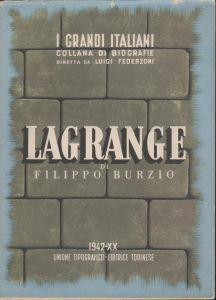 Lagrange - Filippo Burzio - copertina