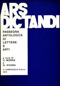 Ars Dictandi. Rassegna Antologica Di Lettere E Arti - copertina