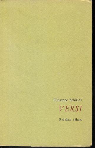Versi - Giuseppe Schirinà - copertina