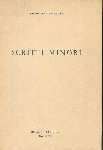 Scritti Minori - Emanuele Castorina - copertina
