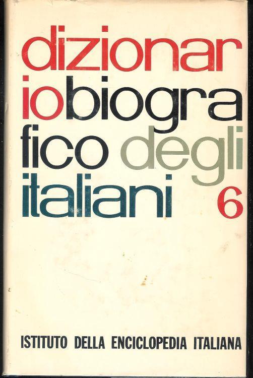 Dizionario biografico degli italiani - 6 - copertina
