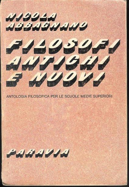 Antologia Filosofi Antichi E Nuovi - copertina