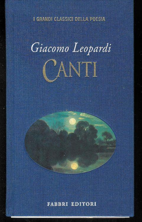 Canti - Giacomo Leopardi - copertina
