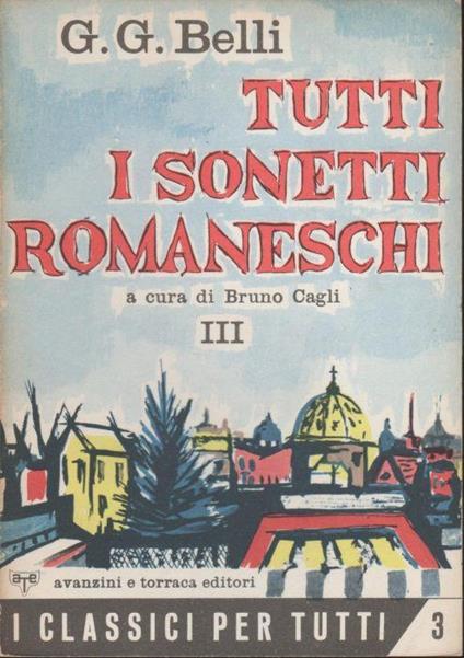 Tutti I Sonetti Romaneschi Vol Iii - G. G. Belloni - copertina