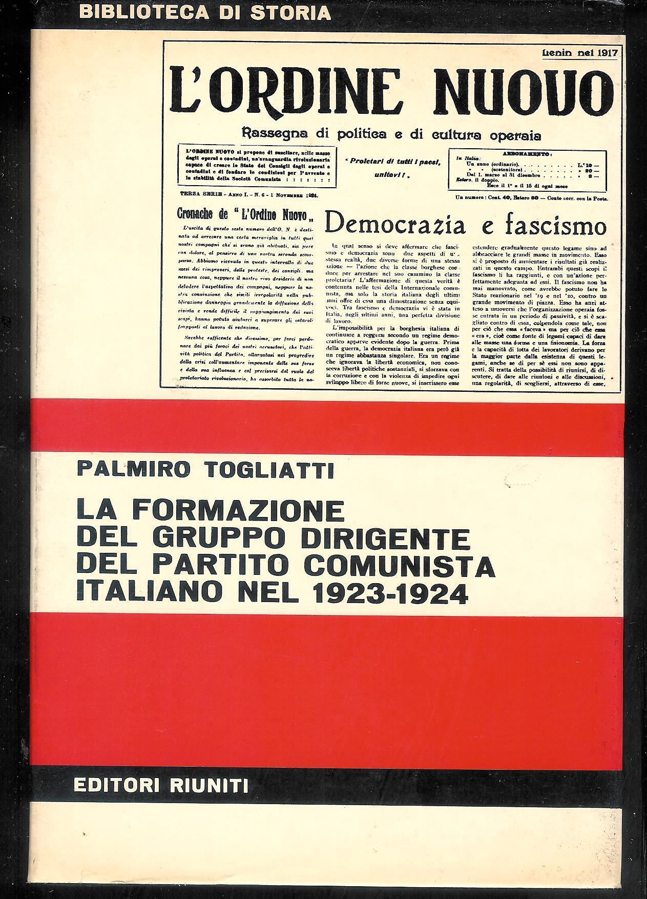 La formazione del gruppo dirigente del Partito comunista italiano nel 1923- 1924