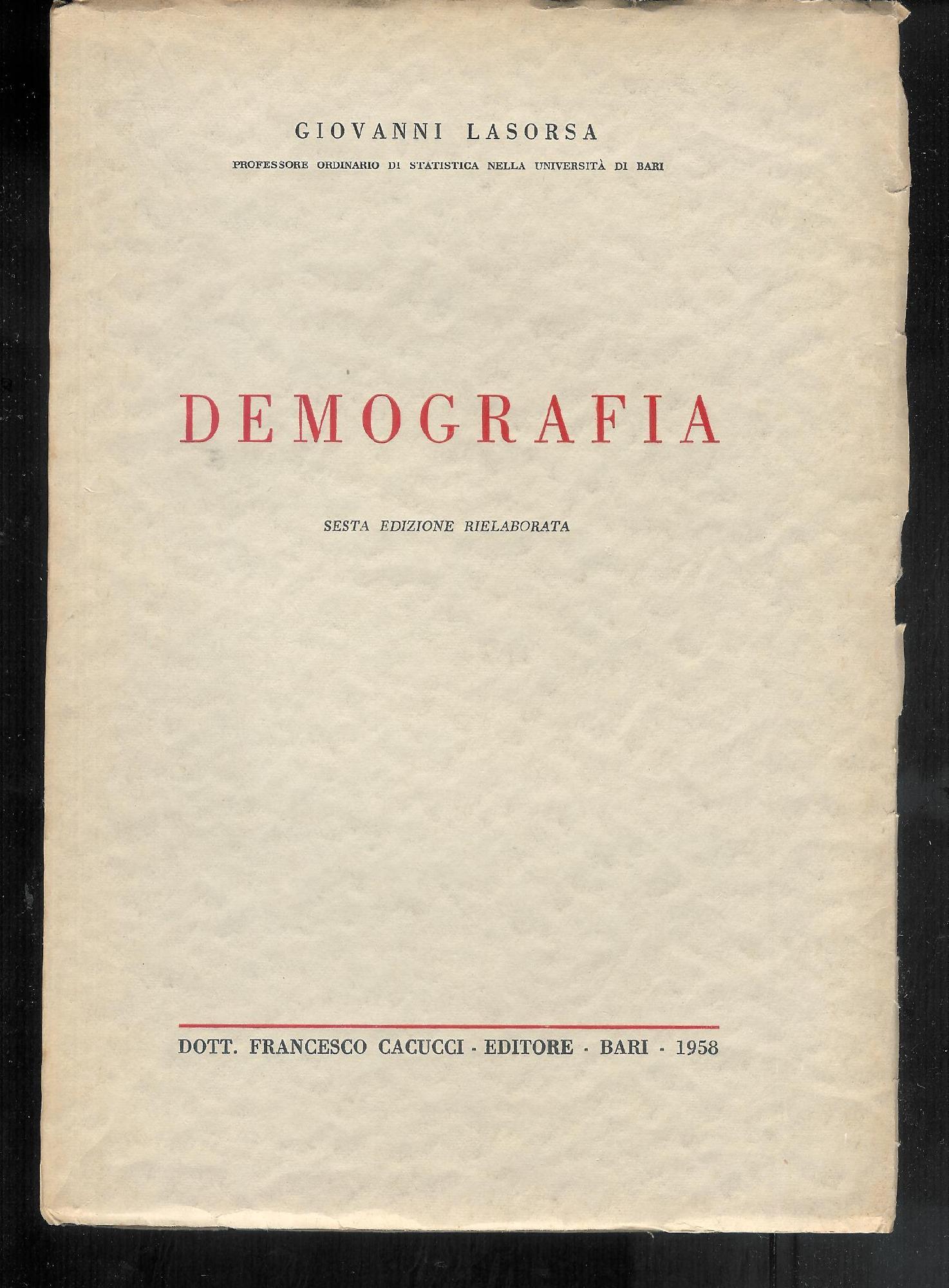 Demografia ( Sesta Edizione )