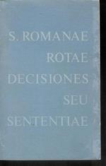 Decisiones seu Sententiae, Volumen XLV Selectae inter eas quae anno 1952 prodierunt cura eiusdem apostolici tribunalis editae