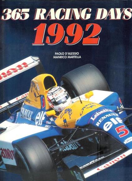 365 racing days 1992 - Paolo D'Alessio - copertina