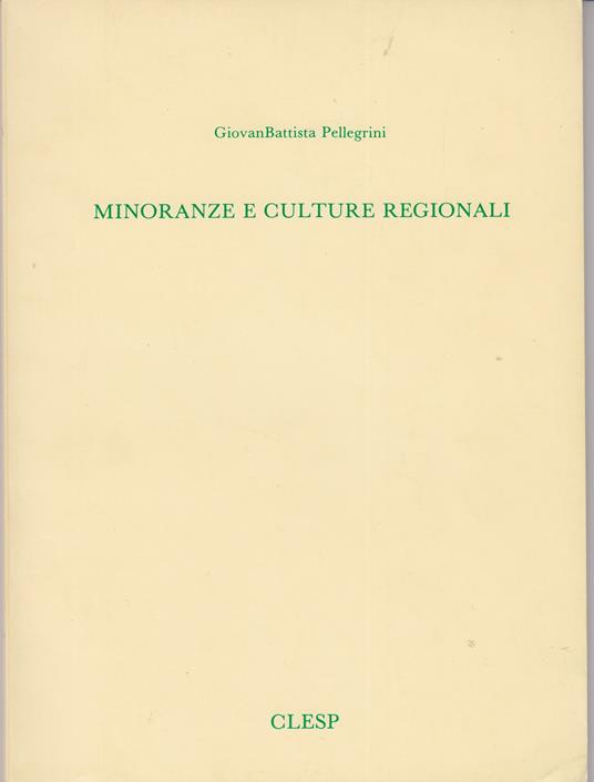 Minoranze e culture regionali - copertina