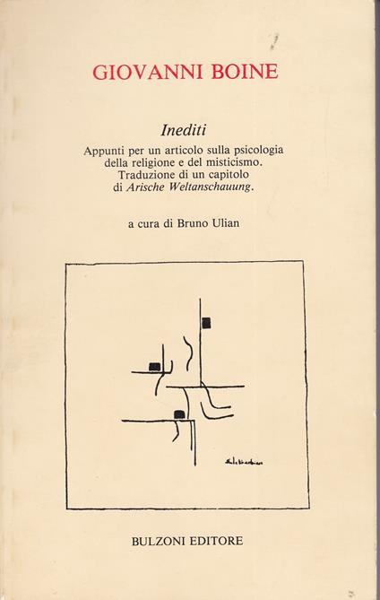 Inediti - Giovanni Boine - copertina