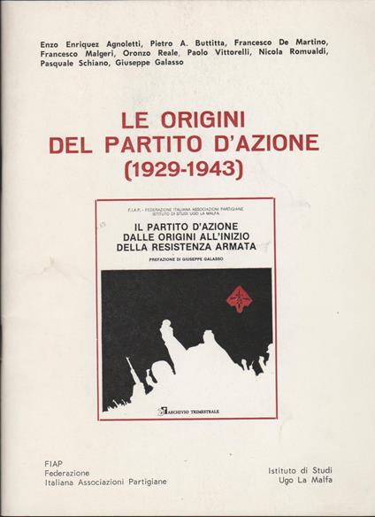 Le Origini Del Patto Di Azione (1929-1943) - copertina