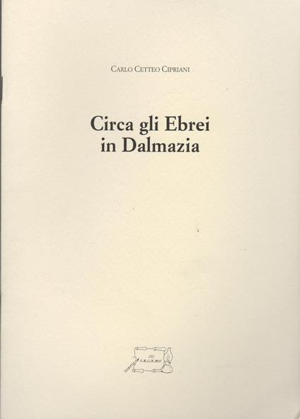 Circa gli ebrei in Dalmazia - copertina